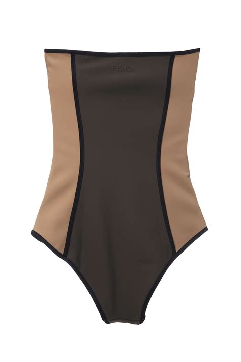 one piece swimsuit fendi|Fendi bikini brown.